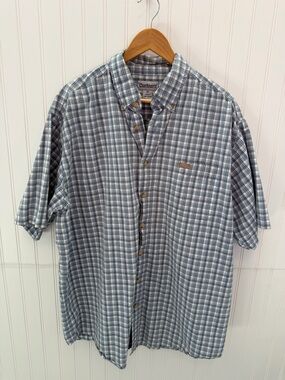 Carhartt Men's Blue Plaid Shirt XLT